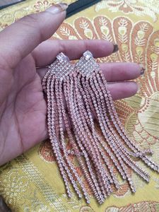 Rhinestone Tassel Earrings