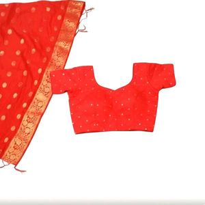 Festive Yellow &amp; Red Lehenga Choli Set