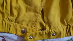 Mustard Top with Batwing Sleeves
