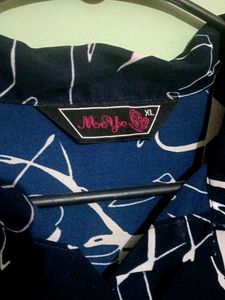 Abstract Print Shirt Dress