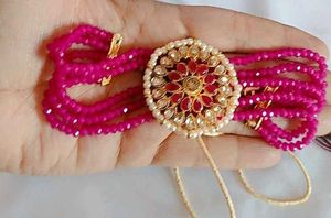 Margenta Colour Beads Jewellery Set