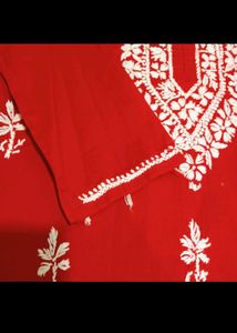 real Chikankari Short Kurta