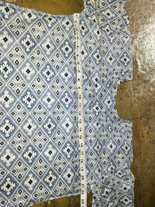Blue Patterned Kurta Set