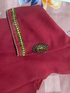 Saree With Stitch Blouse