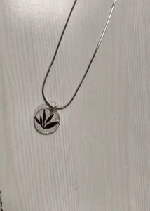 Resin Leaf Pendant with chain