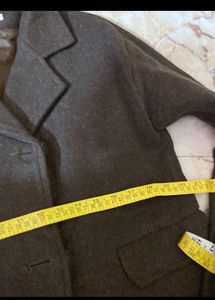 Elegant Dark Grey Wool Coat