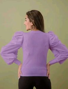 Lilac Puff Sleeve Top