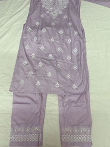 Brand New Chikankari Kurta Pant Set.