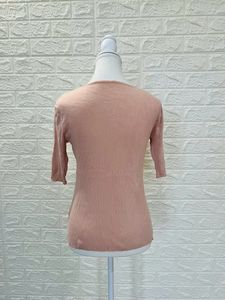 Casual Solid Women Pink Top
