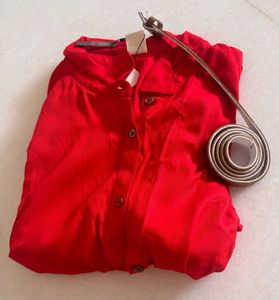 🍒CherryJumpSuit With Belt