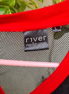 BLACK BACK NET T-SHIRT FOR WOMEN