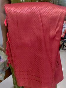 Red Golden Weived Silk Saree For Wedding