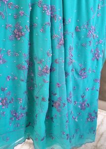 Embroidered Chiffon Saree