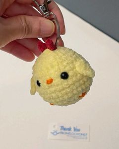 Crochet Chicken Keychain