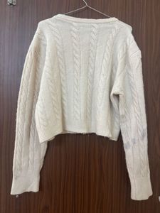 Cream Cable Knit Cardigan