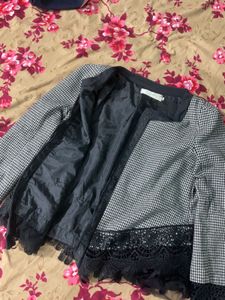 Houndstooth Lace Jacket