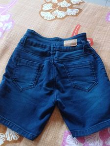 Denim High-Waisted  stretchable Shorts