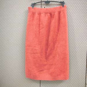 Rust Orange Colour Winter Skirt
