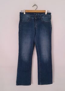 Dark Blue Straight Fit Jeans (Women's)