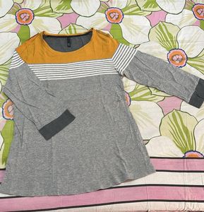 Yellow And Grey Top💛