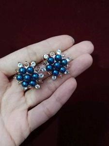 Blue Pearl Earrings