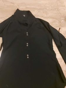 Black Button-Down Shirt