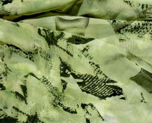 Green Chiffon Maxi Skirt