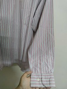 Mens Pink Striped Shirt