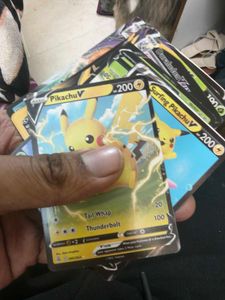 40 Pokemon Cards - Pikachu V & More!