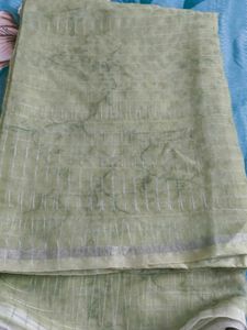 Green Checkered Saree
