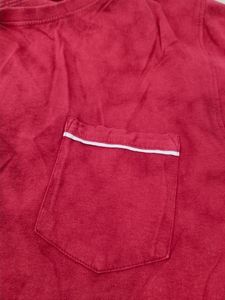 Red Pocket Tee - Classic Style