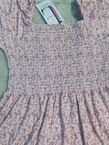 Pink Colour Dress With Puff Sleeves ✨❤️🌸🌸🌸🧿🧿