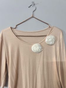 Elegant Beige Floral Top
