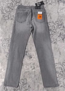 Gray Straight Leg Jeans