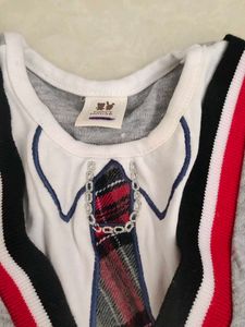 Soft Cotton Uniform Style Baby Frock