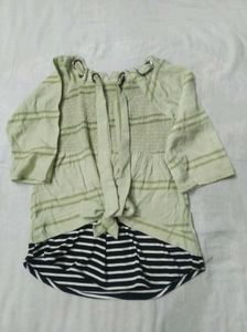 Striped Bow Tie Top