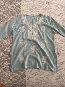 Chikankari Short Kurti