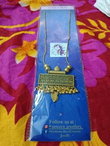 Owl Pendant Gold Tone Necklace