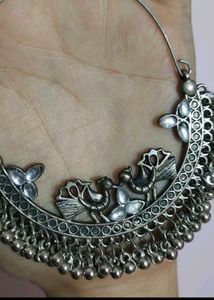 Oxidized Hoop Earring