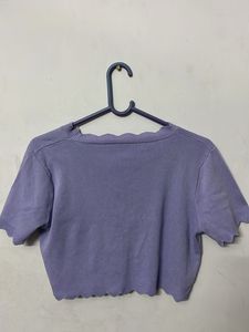 Urbanic Lavender Knit Crop Top