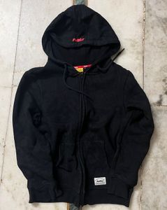 Black Felties Zip-Up Hoodie