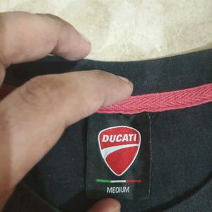 Ducati Tshirt With Leather Print