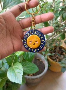 Set Of 2 Celestial Keychains🌞🌜✨