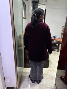 Velvet Baggy Long Shirt