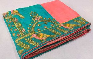 Elegant Embroidered Saree Sale New