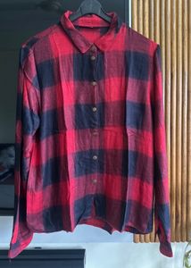 Red and Black Checked Shirt, Size - 34-36