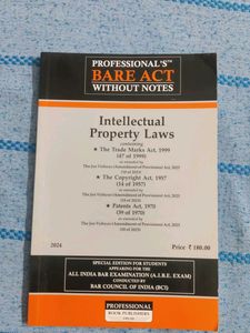 Intellectual Property Laws Bare Act