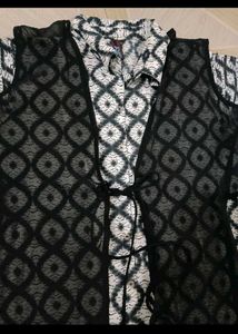 Stylish Black Jacket Kurta