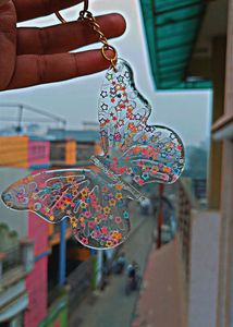 Resin Beautiful Butterfly Keychain