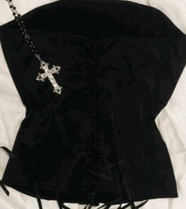 black boned corset